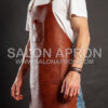 Brown leather BBQ apron, craft apron, DIY apron, shop apron, personalised apron