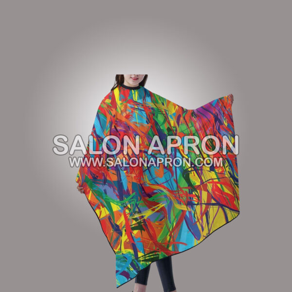 Haircut Cape Modern Rainbow Oil Painting Style Abstract Hair Cutting Cape for Adults Lightweight Salon Barber Cape
