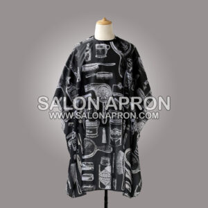 Professional Waterproof Hair Styling Cape Nylon Haircuting Salon Cape Gown Hair Salon with Snap Closure - 50 x 60 Black 1