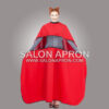 Waterproof Barber Cape for Hair Stylist Red Salon Cape Barber Accessories with Viewing Window, 57 x 53 1