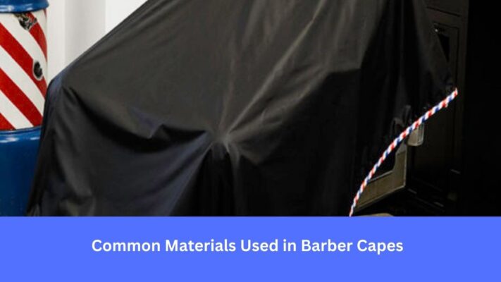 Barber capes are typically made from materials like polyester, nylon, vinyl, and sometimes cotton. Polyester and nylon are popular for their durabilit