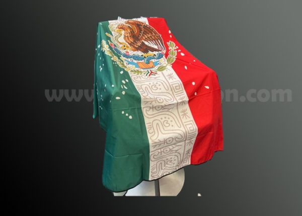 This Mexico Flag Barber Cape is a must-have for barbers who want to add a touch of style and patriotism to their salon or barber shop.