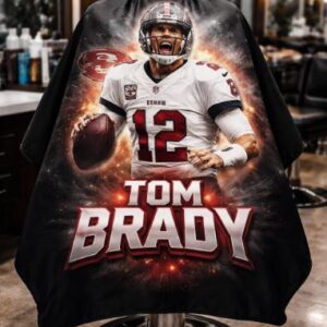 Tom Brady Print Barber Cape | Premium Sports Inspired Hair Cutting Cape