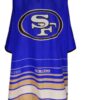 The Blue San Francisco 49ers Barber Cape is a bold and stylish barber cape designed to bring a fresh, modern, and sporty look to your workspace. Featuring a rich blue color combined with the iconic 49ers logo, this cape delivers a unique twist on classic team style while keeping your clients fully protected during every haircut.