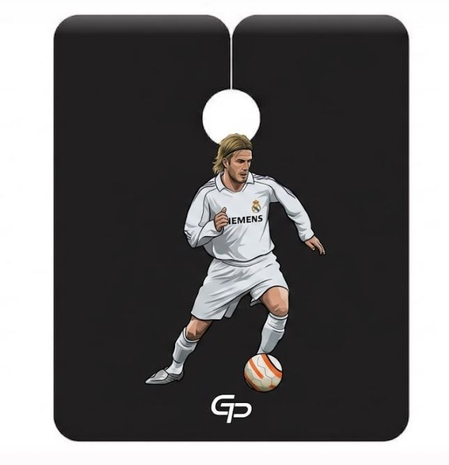 David Beckham print-cape Custom David Beckham Barber Cape – Luxury Edition