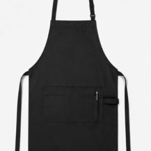 black apron with pocket