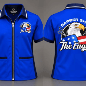 Customized blue shirt